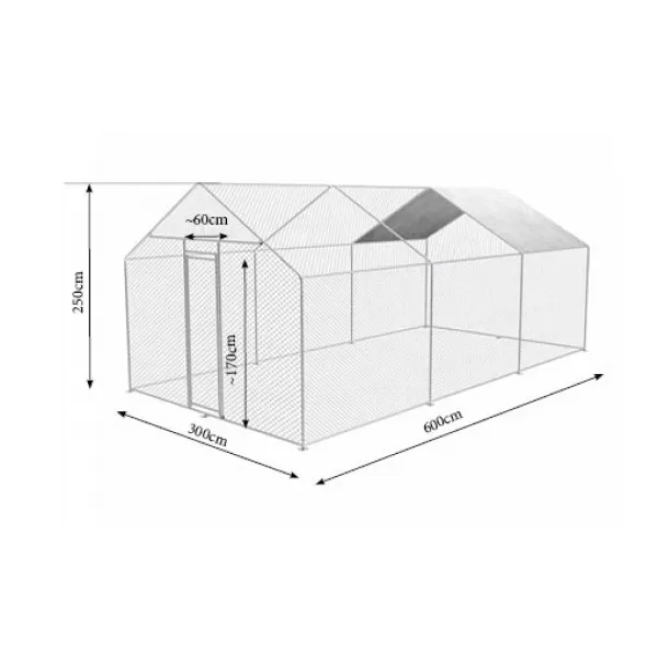 Výběh pro domácí zvířata 3x6x2,5 m ZIPPER ZI-CR362