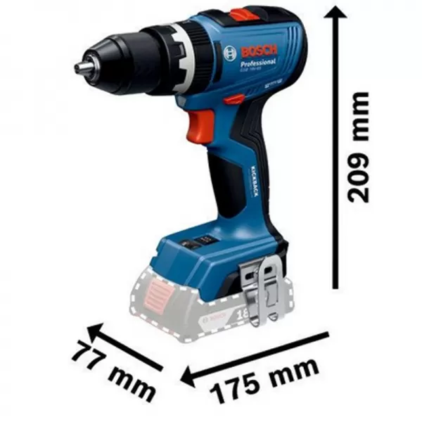 Aku příklepový vrtací šroubovák 18V bez aku Bosch GSB 18V-65