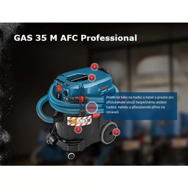 Vysavač na suché a mokré vysávání Bosch GAS 35 M AFC Professional 0.601.9C3.100