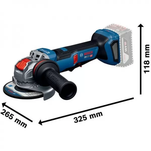 Aku úhlová bruska 18V bez aku s X-LOCK Bosch PRO GWX18V-11PS 06019N4400