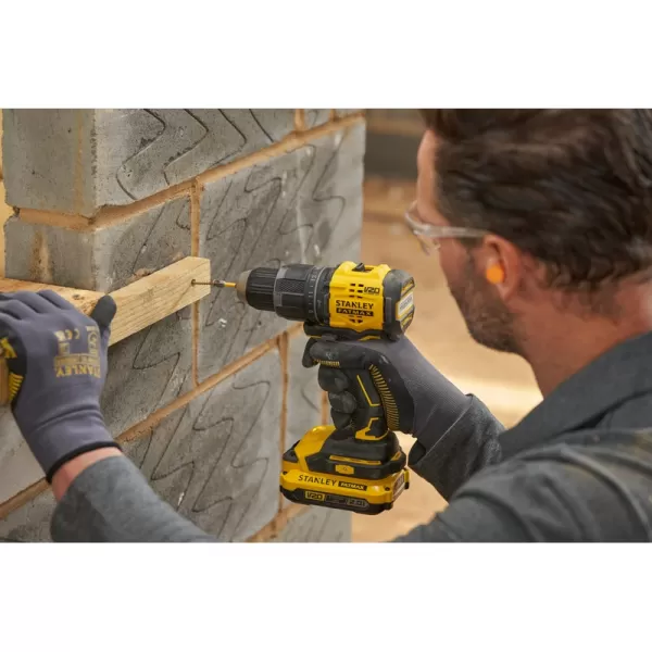 Bezuhlíková aku vrtačka s příklepem 18V/2x2,0Ah STANLEY FATMAX V20 SFMCD716D2T