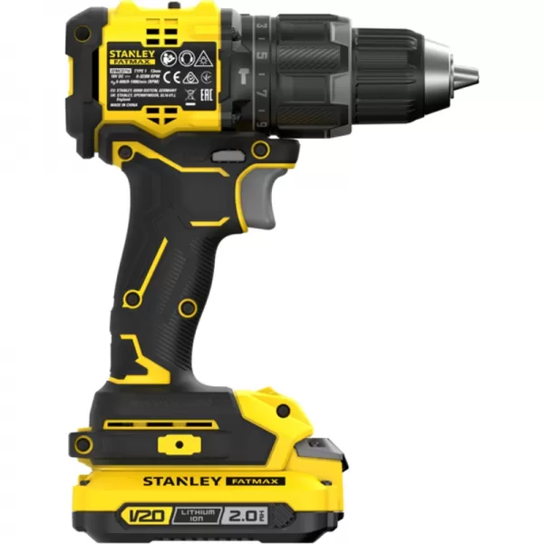 Bezuhlíková aku vrtačka s příklepem 18V/2x2,0Ah STANLEY FATMAX V20 SFMCD716D2T