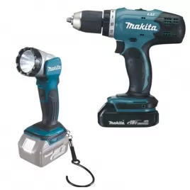 Aku vrtačka se svítilnou 18V/1,5Ah Makita DDF453SYEL