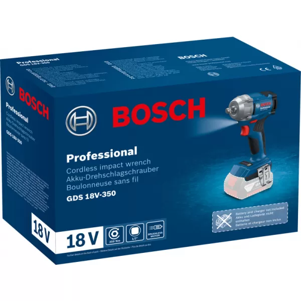 Aku rázový utahovák 18V bez aku Bosch GDS 18V-350 06019M5020