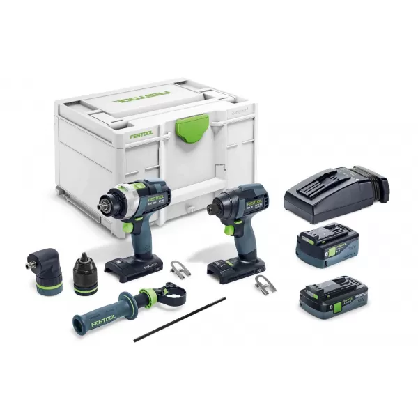 Aku Šroubovací a vrtací sada TID 18V 1x4,0 + 1x5,0Ah-Set TPC 18/4 Festool 577654