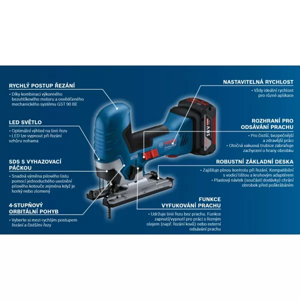 Aku kmitací pila 18V bez aku Bosch GST 185-LI 06015B2021