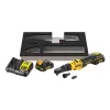 Aku ráčna s 1/4’’+ 3/8” čtvercovou výměnnou hlavou a s 1/4” Hex výměnnou hlavou 12V bez aku DeWALT DCF500N