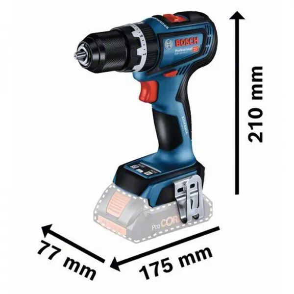 Aku vrtací šroubovák 2x4,0Ah 18V Bosch GSB 18V-90 C 06019K6104