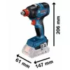 Aku rázový utahovák 18V bez aku Bosch GDX 18 V-200 06019J2204