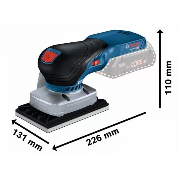 Aku vibrační bruska 18V bez aku Bosch GSS 18V-13 06019L0101