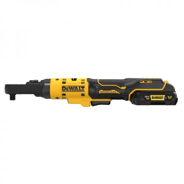 Aku ráčna s 1/4’’+ 3/8” čtvercovou výměnnou hlavou a s 1/4” Hex výměnnou hlavou 12V bez aku DeWALT DCF500N