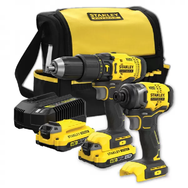 Kombo sada aku nářadí V20 18V 2x2,0Ah Stanley FatMax SFMCK465D2S