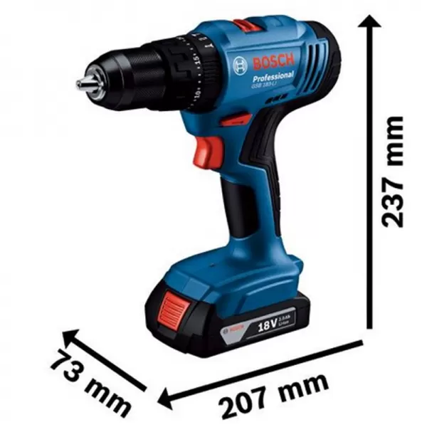 Aku šroubovák s příklepem 18V 2x2,0Ah Bosch GSB 183-LI 06019K9100