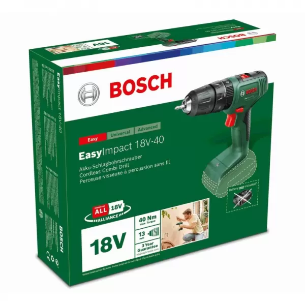 Aku dvourychlostní kombinovaný šroubovák Bosch EasyImpact 18V-40 0 603 9D8 102