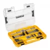 Aku bezuhlíková vícehlavá vrtačka 18V 2x2,0 Ah DeWALT DCD803D2T+ 85-dílná sada bitů a vrtáků DT70762