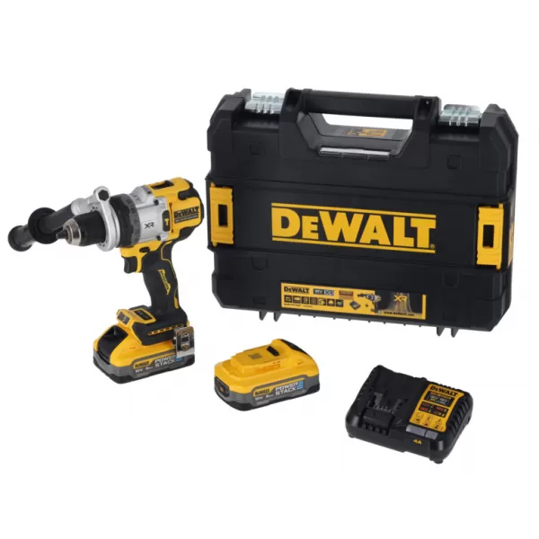 Aku bezuhlíková příklepová vrtačka 18V 2x5,0Ah DeWALT POWERSTACK DCD1007H2T