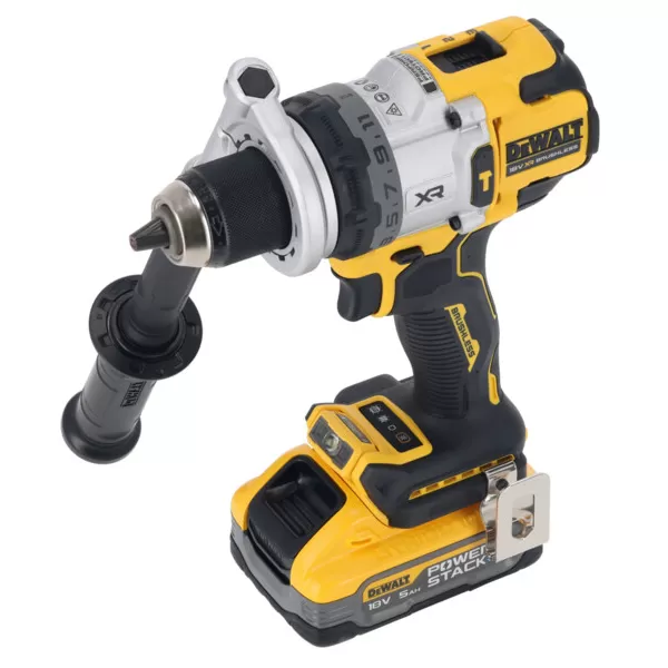 Aku bezuhlíková příklepová vrtačka 18V 2x5,0Ah DeWALT POWERSTACK DCD1007H2T