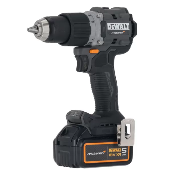 Aku příklepová vrtačka 18V/2x5,0Ah limitovaná edice McLaren DeWALT DCD85MP2T