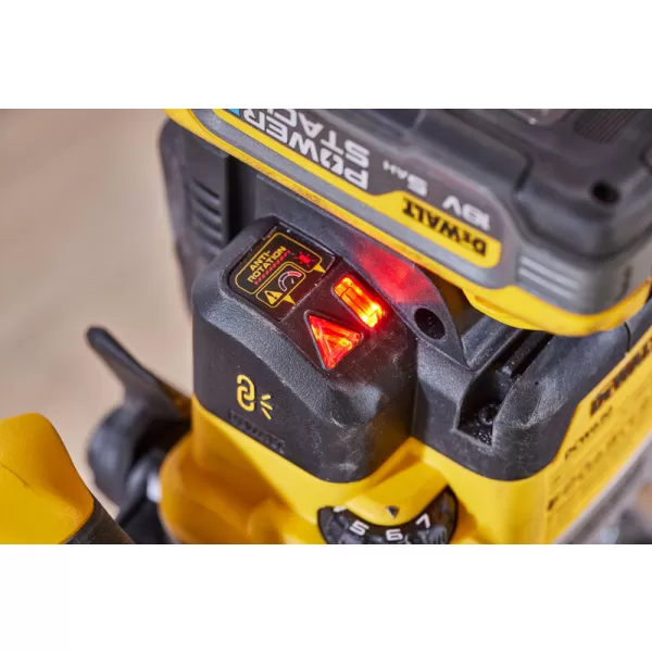 Aku bezuhlíková horní frézka 70mm 18V 2x5,0 Ah DeWALT POWERSTACK DCW620H2